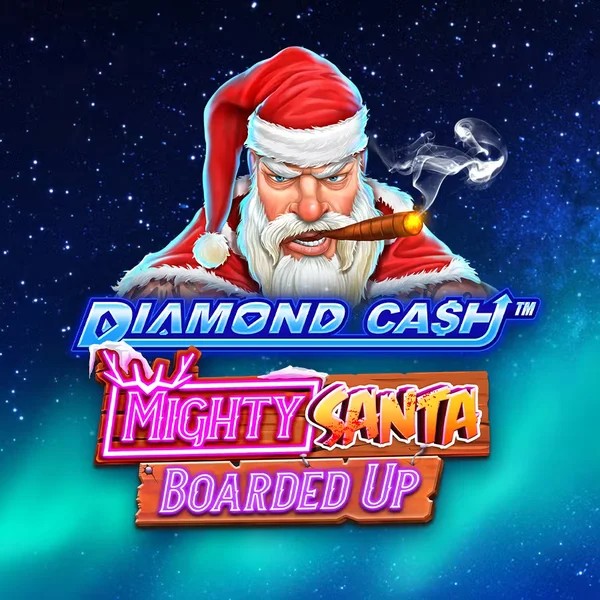 Diamond Cash Mighty Santa Boarded Up logo by Greentube at Realz Casino