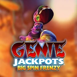 Genie Jackpots: Big Spin Frenzy slot logo by Blueprint Gaming at Realz Casino