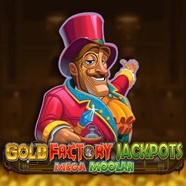 Play the Gold Factory Jackpots Mega Moolah slot by Aurum Signature Studios on Realz Casino